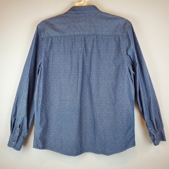 Forever 21 Men Classic Fit Petite Floral Grid Dot Button Up Shirt XL Mens - Picture 6 of 13